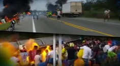 Nešťastie v Kolumbii: Havarovaná cisterna sa náhle vznietila, keď z nej ľudia kradli benzín