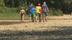 Extrémne nízky Dunaj! Na tomto mieste prejdete z jedného brehu na druhý suchou nohou