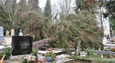 Veterná smršť poškodila aj známe hroby na Národnom cintoríne