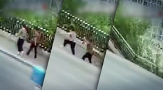 VIDEO naháňajúce hrôzu: Dvoch ľudí prechádzajúcich cez most pohltil prepadnutý chodník