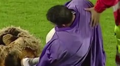 Poriadne ožratý viedenský maskot. Super Leo padal ako hruška