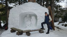 Legendárny betlehem zo snehu vo Vysokých Tatrách je už dokončený. Pozrite sa, ako vyzerá