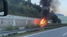 Požiar na diaľnici D1. Pri Sverepci horela cisterna