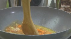 Cestoviny z hrachovej múky s hráškom, mascarpone a mätou