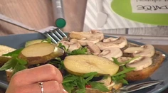 Hruška a šampiňóny? To je dobrá kombinácia na kosti