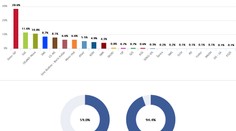 Takto sa menili percentá jednotlivých strán počas volebnej noci