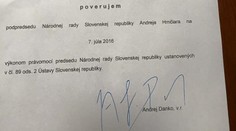 Hrnčiar zverejnil poverenie viesť schôdzu: Zhodujú sa Dankove podpisy?