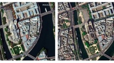 Prvé snímky z vesmíru na Notre - Dame pred požiarom a po ňom