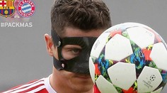 Lewandowski trénoval s maskou na tvári