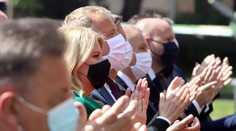 FOTO: Oslavy SNP narušili hluční demonštranti. Prerušili aj vystúpenie prezidentky či účastníka SNP