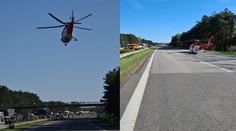 Vážna dopravá nehoda na D2, zasahovať musel aj vrtuľník