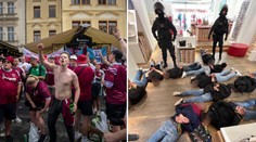 VIDEO: Centrom Prahy lietali stoličky. Čakanie na finále EKL sprevádzali bitky, zatknutia i zranenia