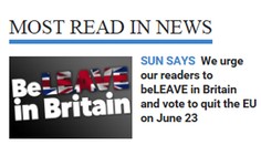 Najčítanejšie bulvárne noviny The Sun podporili brexit