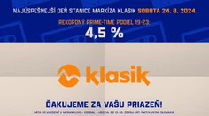 Markíza KLASIK s ďalším rekordom, v sobotu si pripísala doposiaľ najvyšší trhový podiel v prime-time