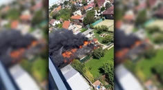 Veľký požiar v Podunajských Biskupiciach. Horel sklad s pneumatikami
