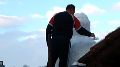 Rodina Rybárová má najväčšieho snehuliaka na Slovensku