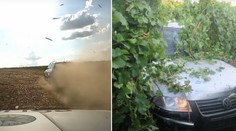 VIDEO: Policajná naháňačka s akčným koncom. Auto unikajúceho cestného piráta zastavil až vinohradnícky drôt