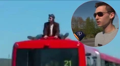 Mladík šokoval svojou jazdou na streche MHD. Markíze poskytol rozhovor