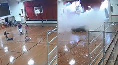 Telocvičnu počas vyučovania zdemolovala snežná búrka. Deti utekali ako o život