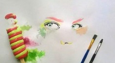 Na to, aby namaľoval krásny obraz, mu stačia len nanuky