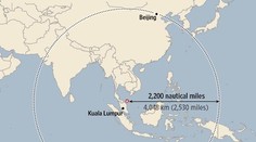Kam až mohlo doletieť nezvestné lietadlo Malaysia Airlines