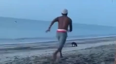 VIDEO: Muž chcel kopnúť psa, netušil však, že má ochranku