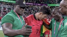 Asistent trénera Ghany sa po výhre nad Kóreou fotil so smútiacim Sonom