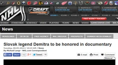 O Demitrovi píše aj oficiálny web NHL. Sú tam aj ukážky z filmu