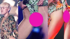 Prst v zadku a neoholené prirodzenie. Nechutná Miley opäť v akcii