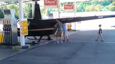 Rozruch na Horehroní! Na pumpe tankoval vrtuľník