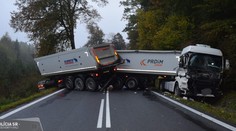 Medzi Prešovom a časťou Cemjata sa zrazili dva kamióny a auto
