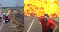VIDEO: Premávku na diaľnici ochromil obrovský výbuch cisterny. Brazílsky reportér pre zábery riskoval život