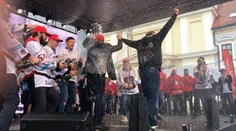 Hokejoví majstri z Banskej Bystrice svoje víťazstvo oslávili vo veľkom štýle
