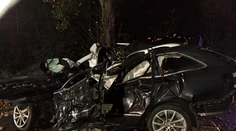 FOTO: Auto narazilo do stromu, motor našli desiatky metrov od karosérie. Vodič bol na mieste mŕtvy