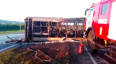 FOTO: V autobuse zahynulo po zrážke s nákladiakom 14 ľudí. Tragédia sa stala v Rusku
