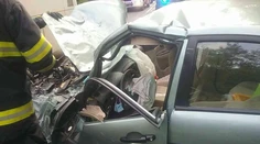 FOTO: Pri čelnej zrážke autobusu a auta pri Veľkom Krtíši sa zranili dve ženy a muž