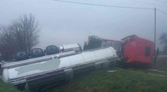 Dráma pri Rimavskej Sobote: Havarovala cisterna s mimoriadne výbušnou zmesou