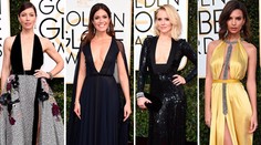 Najhlbšie výstrihy Zlatých glóbusov: Pristávacie dráhy vs. bujné dekolty