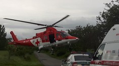 Kuriózna nehoda. Pomoc nakoniec nepotrebovala pacientka, ale posádka vrtuľníka