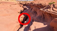 Muž objavil v úzkom otvore nevídanú krásu. Budete ohúrení