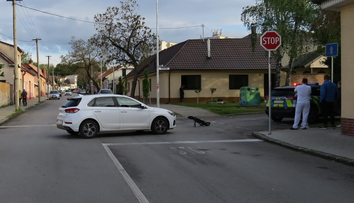 Matka s dcérou na e-kolobežke narazili v Hlohovci do auta a skončili v nemocnici