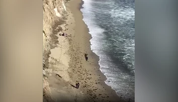 Kite surfer uviazol na pláži, no zachoval chladnú hlavu. Vďaka nápisu z kameňov k nemu prileteli záchranári