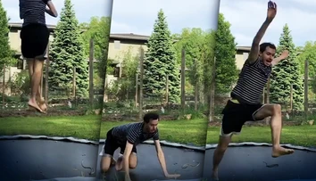 VIDEO: K mužovi na trampolíne si prišiel zaskákať aj had