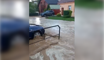 FOTO a VIDEO: V Partizánskom vyhlásili mimoriadnu situáciu. Bleskové povodne napáchali značné škody