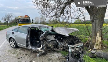 Iba 20-ročný mladík na audi A6 si zabil v aute o rok mladšiu kamarátku. Šoféroval opitý