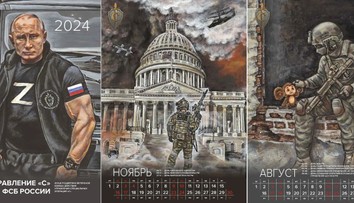 FOTOGALÉRIA: Putin „na steroidoch“ aj horiaci Kapitol. Kalendár ruskej tajnej služby pôsobí ako zlý vtip