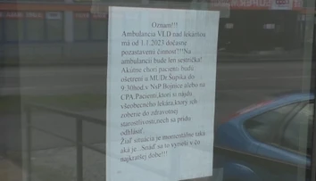 Nepríjemný novoročný problém pre spádovú obec Hornej Nitry. Nečakane tam zatvorili ambulanciu