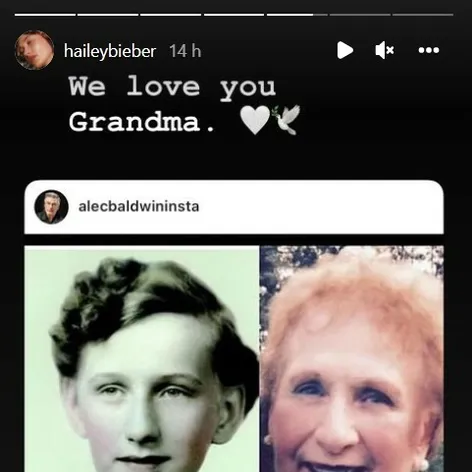 Na smrť starej mamy reagovala aj Hailey Bieber.