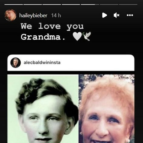 Na smrť starej mamy reagovala aj Hailey Bieber.