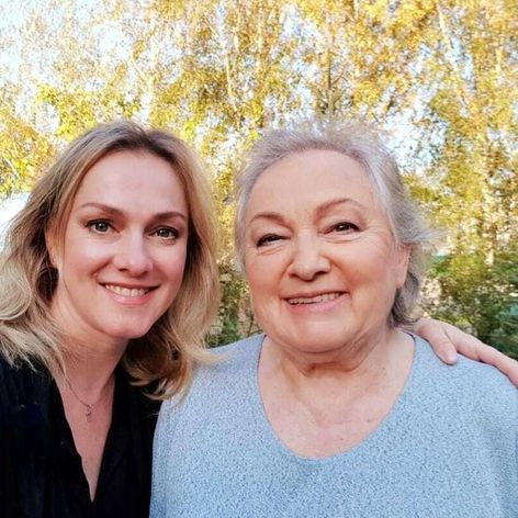 Monika Hilmerová s mamou.
